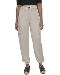 DKNY - High Waist Soft Cargo Pant - Lyst