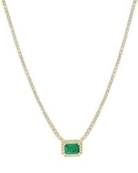 Effy Fine Jewelry - 14K 2.65 Ct. Tw. Diamond & Emerald Necklace - Lyst