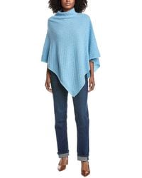 Forte - Cashmere Luxe Cable T-Neck Cashmere Poncho - Lyst