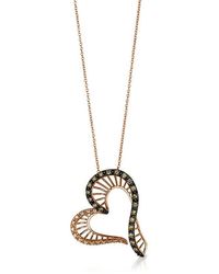 Le Vian - Le Vian Chocolatier 14k Strawberry Gold 0.46 Ct. Tw. Diamond Pendant Necklace - Lyst