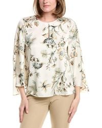 Anne Klein - Keyhole Front Blouse - Lyst