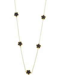 Juvell - 18K Plated Cz Clover Necklace - Lyst
