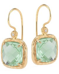 Reiss - 14K 7.04 Ct. Tw. Diamond & Amethyst Drop Earrings - Lyst