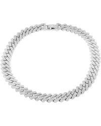 Adornia - 14k Plated Cz Edgy Cuban Chain Necklace - Lyst