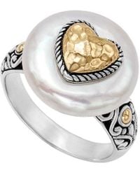 Samuel B. - 18k & Silver Pearl Heart Motif Ring - Lyst