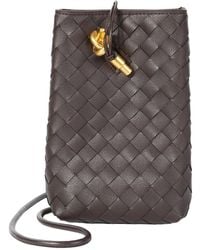 Tiffany & Fred Paris - Handwoven Mini Leather Bucket Bag - Lyst