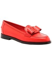 Ferragamo - Vivaldo Logo-Plaque Leather Loafer - Lyst