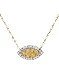 Gemstones - 0.32 Ct. Tw. Diamond & Sapphire 14K Necklace - Lyst
