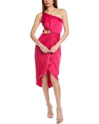 AMUR - Deena One-Shoulder Midi Dress - Lyst