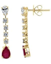 Sabrina Designs - 14K 1.53 Ct. Tw. Diamond & Ruby Drop Earrings - Lyst