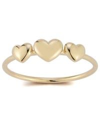 Ember Fine Jewelry - 14k Triple Heart Ring - Lyst