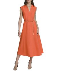 KARL LAGERFELD - Subtle Floral Ottoman Dress - Lyst
