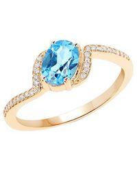 Diana M. Jewels - Fine Jewelry 14k 1.04 Ct. Tw. Diamond & Blue Topaz Ring - Lyst