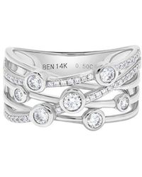 H.J. Namdar - 14K 0.50 Ct. Tw. Diamond Layer Ring - Lyst