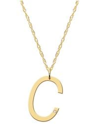 Jane Basch - 22K Over Diamond Block 24In Initial Necklace -Z) - Lyst
