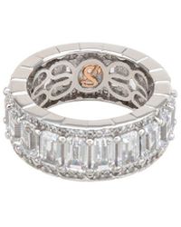 Suzy Levian CZ Jewelry - Suzy Levian Cz Emerald Cut Eternity Ring - Lyst