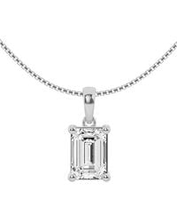 Lab Grown Diamonds - 14K 2.00 Ct. Tw. Lab Grown Diamond Solitaire Pendant Necklace - Lyst
