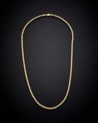 Italian Gold - 14k Hollow Rope Chain Necklace - Lyst