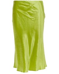 Prada - Satin Triangle Padded Logo Trailing Skirt, Size It, Never Worn (Authentic Pre-Loved) - Lyst