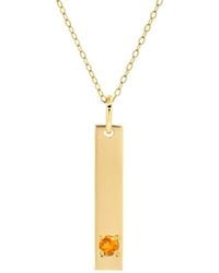 MaxColor - 14K 0.08 Ct. Tw. Citrine Pendant Necklace - Lyst