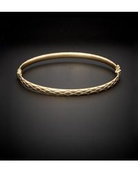 Italian Gold - 14k Marquise Design Bangle - Lyst