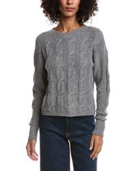 Forte - Crop Cable Wool & Cashmere-Blend Sweater - Lyst