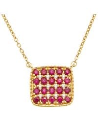 Maitre De Diamant - 18K 3.17 Ct. Tw. Diamond & Ruby Necklace - Lyst