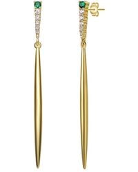 Genevive Jewelry - 14k Over Silver Cz Earrings - Lyst