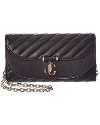 Jimmy Choo - Avn Curve Leather Wallet On Chain - Lyst
