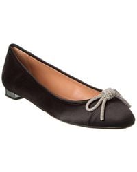 Aquazzura - Parisina Crystal Satin Flat - Lyst