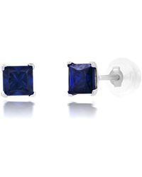 MaxColor - 14K 0.70 Ct. Tw. Lab-Grown Sapphire Studs - Lyst