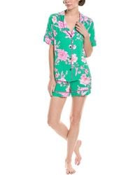 Room Service Pjs - 2Pc Aspen Pajama Shirt & Short Set - Lyst