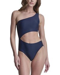 DKNY - One Shoulder Swimsuit With Cutout - Lyst