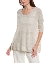 Lafayette 148 New York - Oversized Scoop Neck Linen-blend Sweater - Lyst