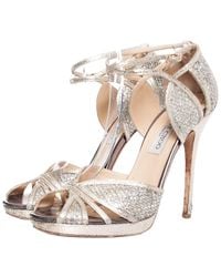 Jimmy Choo - Leather Platform Sandal (Authentic Pre-Loved) - Lyst