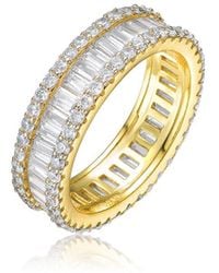 Genevive Jewelry - 14k Plated Cz Ring - Lyst