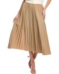 Eileen Fisher - Petite Pleated Wool & Silk-Blend A-Line Skirt - Lyst