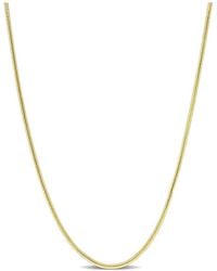 Italian Silver - 18K Over Snake Chain Necklace - Lyst