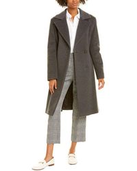 Cinzia Rocca Wool & Cashmere-blend Wrap Coat - Gray
