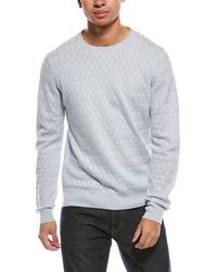 Brodie Cashmere - Wavey Stitch Wool & Cashmere-Blend Crewneck Sweater - Lyst