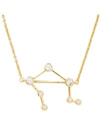 Sterling Forever - When Stars Align Constellation Sign 14K Plated Cz Necklace - Lyst