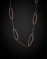 Italian Gold - 14k Twisted Station Necklace - Lyst