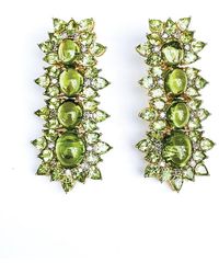Arthur Marder Fine Jewelry - Vermeil 1.00 Ct. Tw. Diamond & Peridot Earrings - Lyst