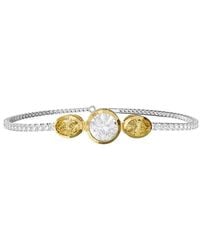 Lab Grown Diamonds - 14K 4.02 Ct. Tw. Lab-Grown Diamond & Gemstone Bangle Bracelet - Lyst