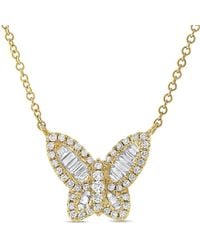 Sabrina Designs - 14k 0.41 Ct. Tw. Diamond Butterfly Necklace - Lyst