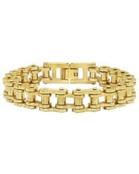 Sterling Forever - 14K Cz Bolt Chain Watch Band Bracelet - Lyst