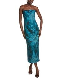 Rene Ruiz - Strapless Straight Across Midi Dress - Lyst