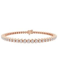 Lab Grown Diamonds - 14K Rose 3.00 Ct. Tw. Lab Grown Diamond Bracelet - Lyst