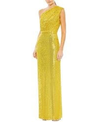 Mac Duggal - Sequined Ruched One Shoulder Gown - Lyst