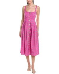 L'Agence - Esmeralda Midi Dress - Lyst